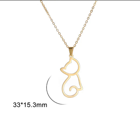 Cat Necklace - Gold