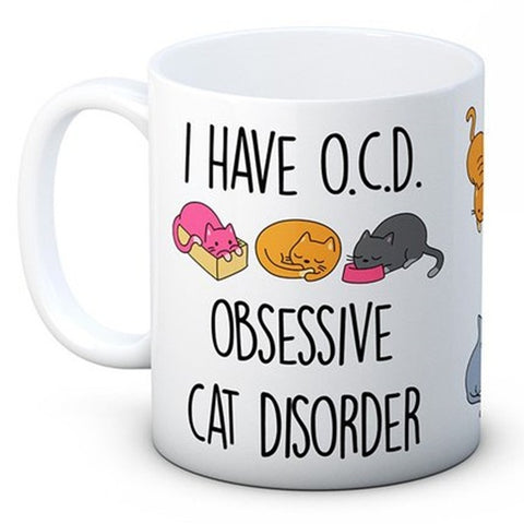 Novelty Cat Mug - I Have OCD