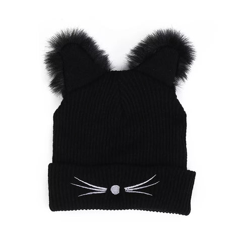 Winter Cat Bobble Hat